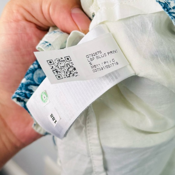 Gap x LoveShackFancy Blue Floral Ruffle Mini Dress Size Small - Picture 10 of 12